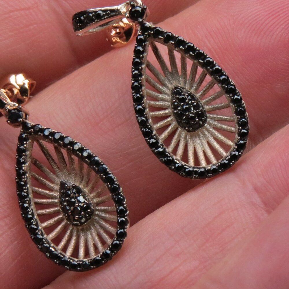 Sterling Silver 18k rose plated Earring